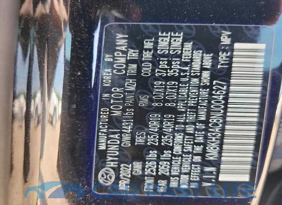 KM8KH3AC8NU004627# 13