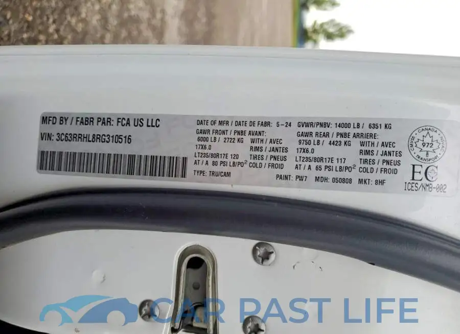 3C63RRHL8RG310516# 12
