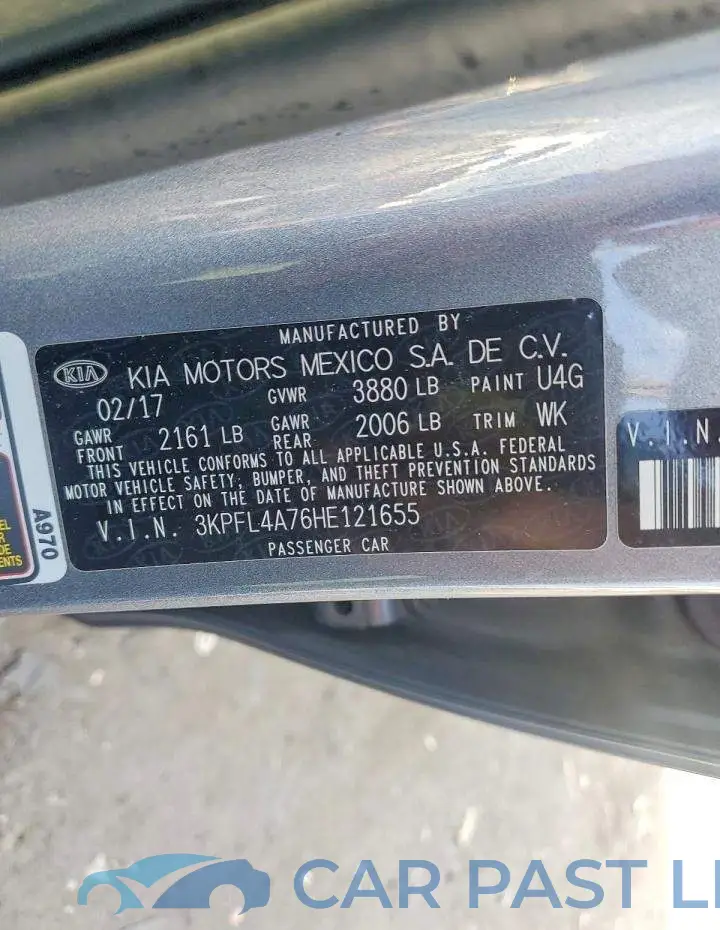 3KPFL4A76HE121655# 12