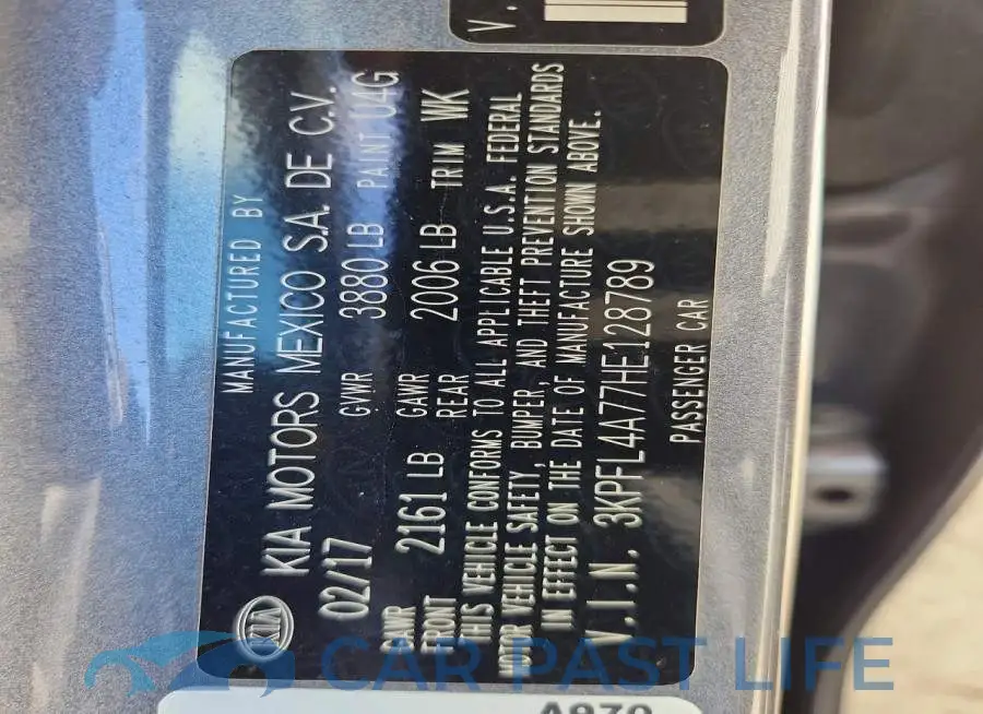 3KPFL4A77HE128789# 12