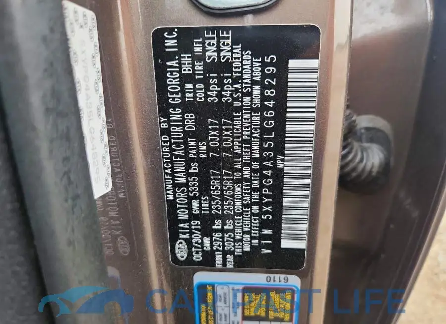 5XYPG4A35LG648295# 12