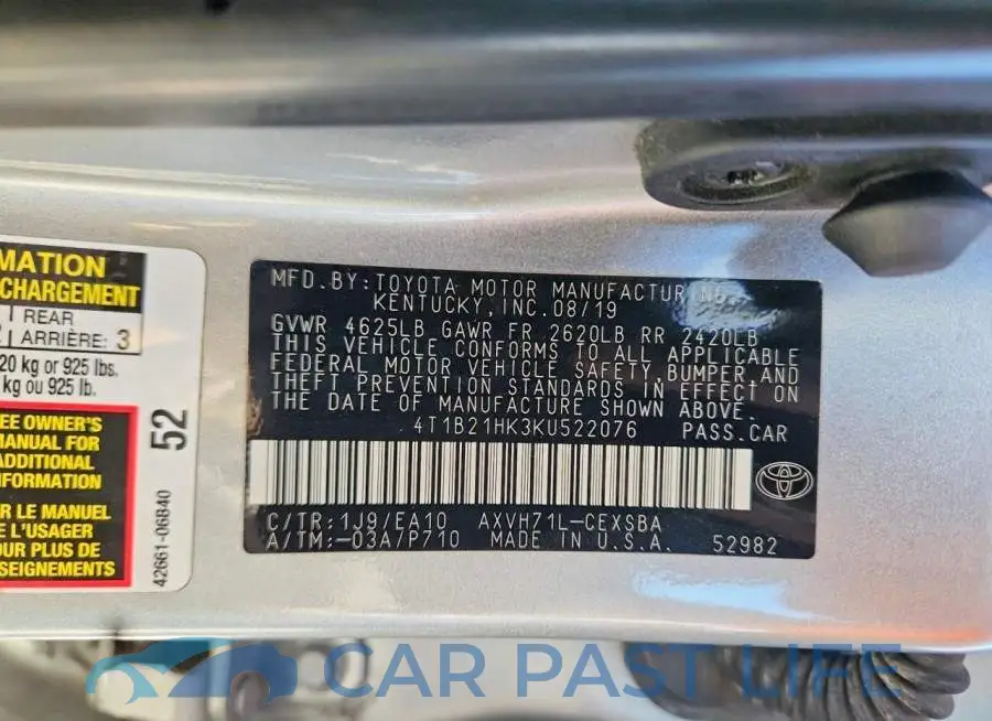 4T1B21HK3KU522076# 13