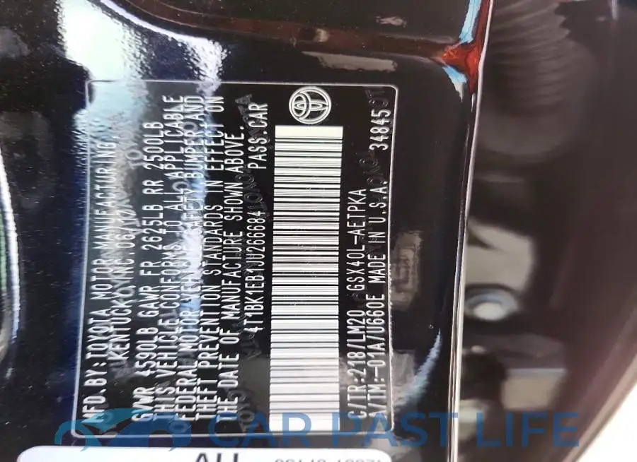 4T1BK1EB1JU266684# 12