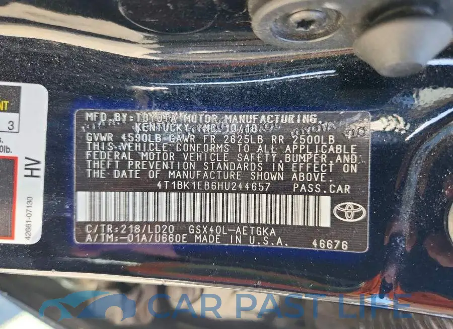 4T1BK1EB6HU244657# 12