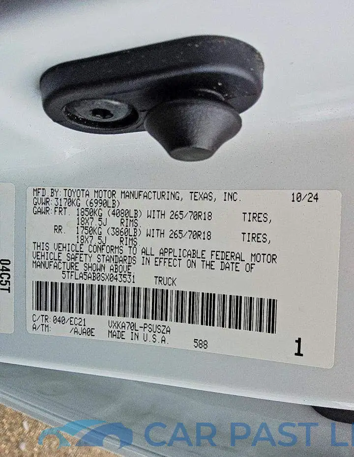 5TFLA5AB0SX043531# 12
