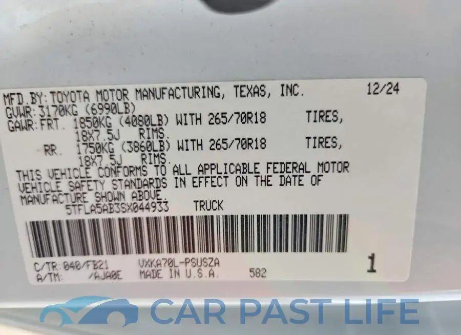 5TFLA5AB3SX044933# 12