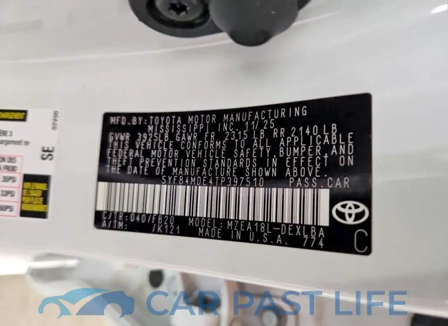 5YFB4MDE4TP397510# 13