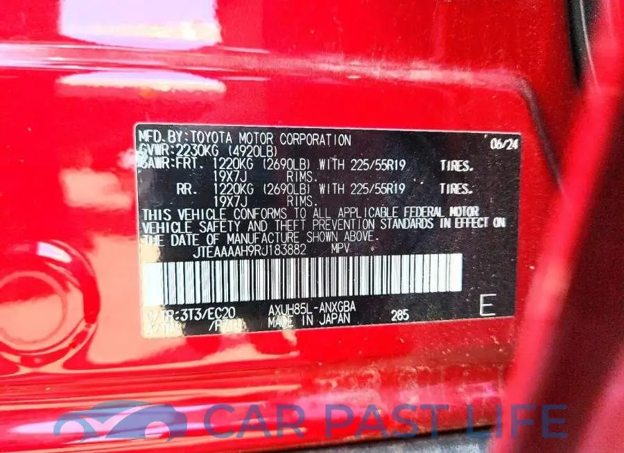 JTEAAAAH9RJ183882# 13
