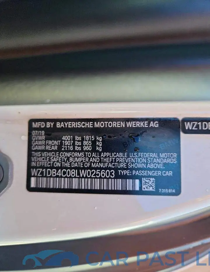 WZ1DB4C08LW025603# 12