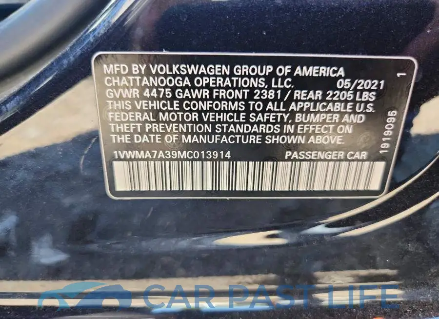 1VWMA7A39MC013914# 12