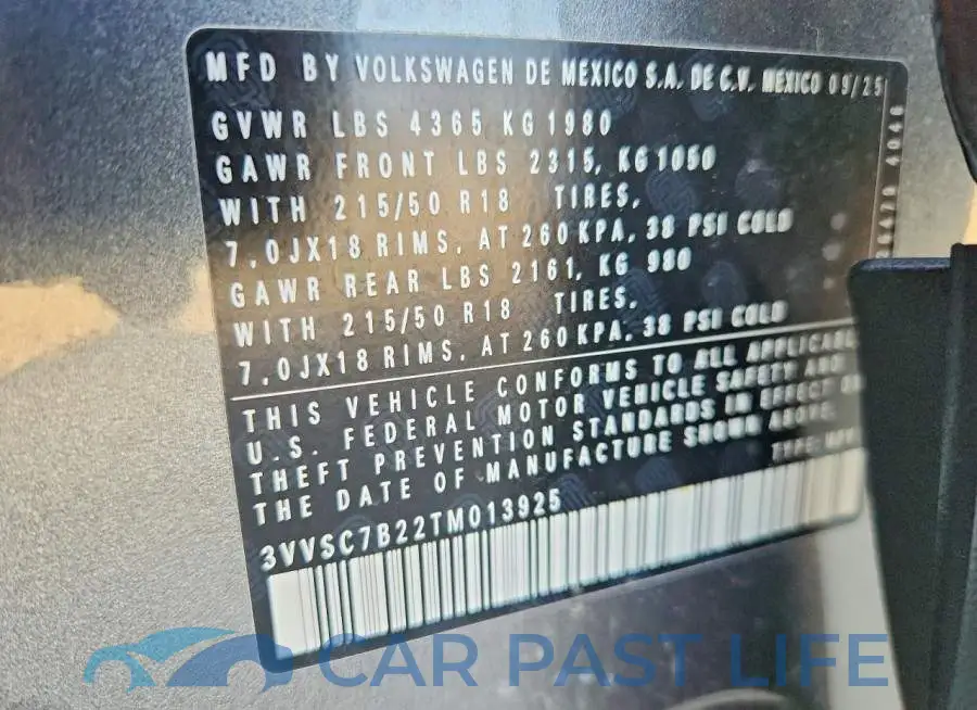 3VVSC7B22TM013925# 12
