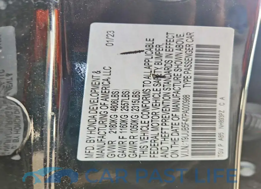 19UUB5F47PA000988# 12