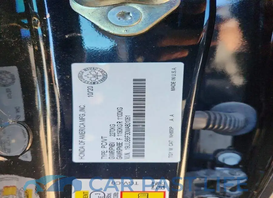 19UUB6F30MA801061# 12