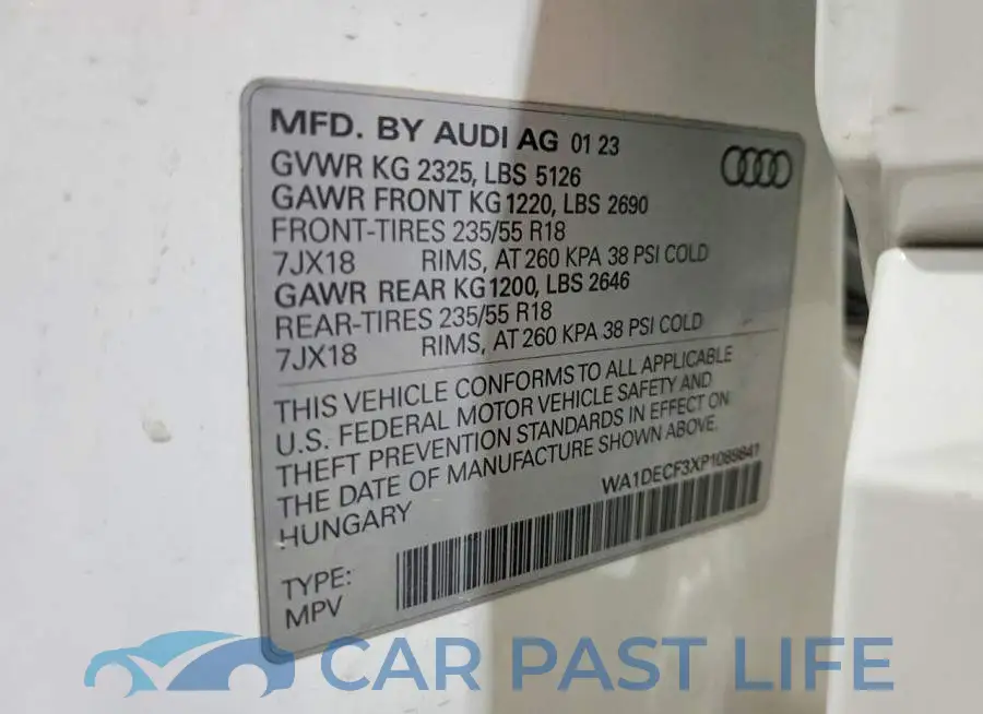 WA1DECF3XP1089841# 14
