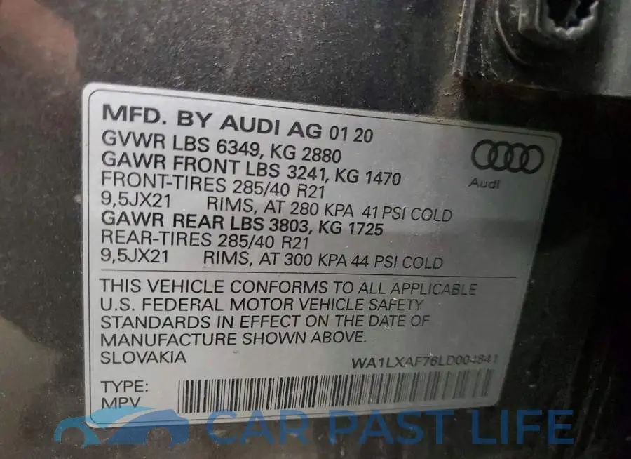 WA1LXAF76LD004841# 13