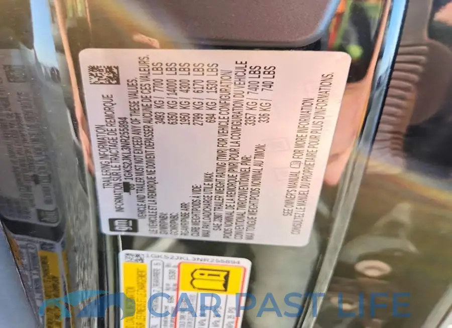 1GKS2JKL3NR255894# 14