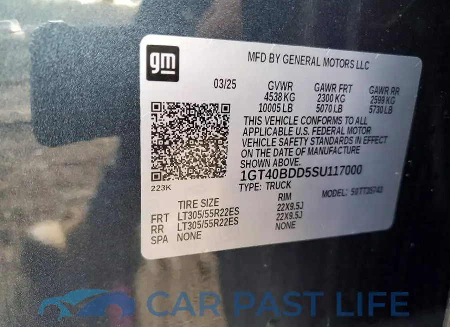 1GT40BDD5SU117000# 12
