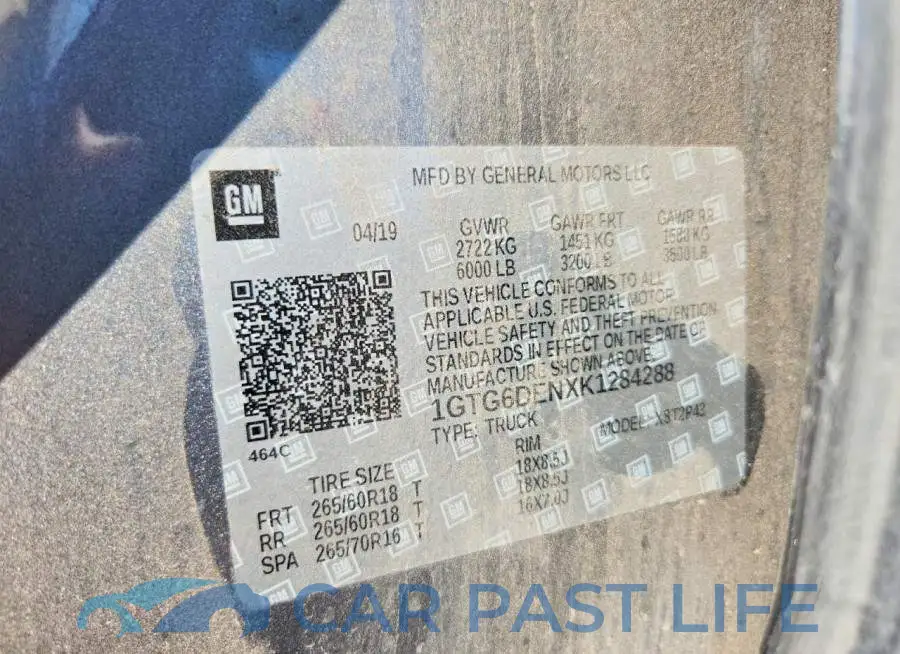 1GTG6DENXK1284288# 13