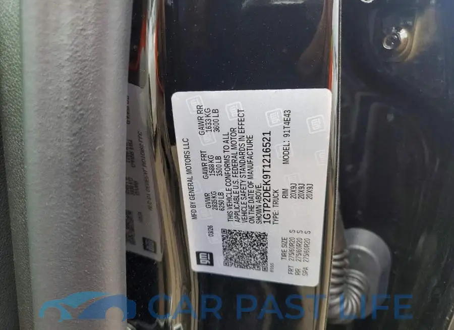 1GTP2DEK9T1216521# 12