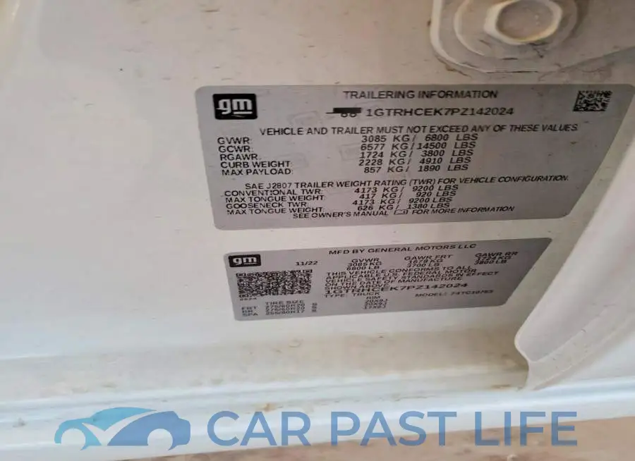 1GTRHCEK7PZ142024# 12