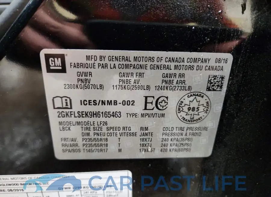 2GKFLSEK9H6165463# 13