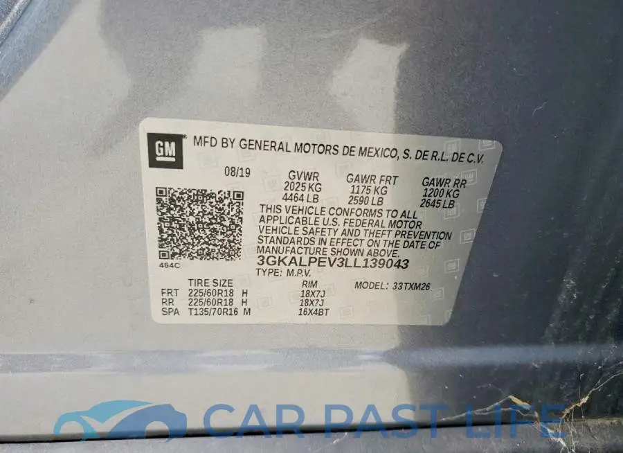 3GKALPEV3LL139043# 14