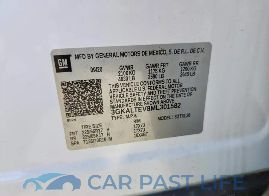 3GKALTEV8ML301582# 14