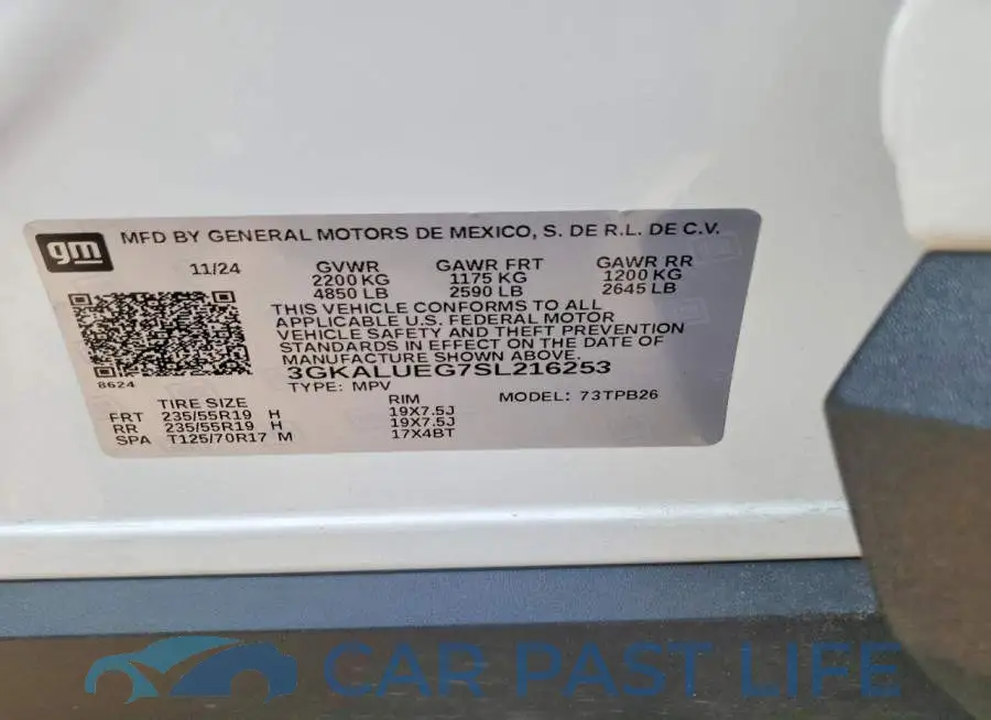 3GKALUEG7SL216253# 13