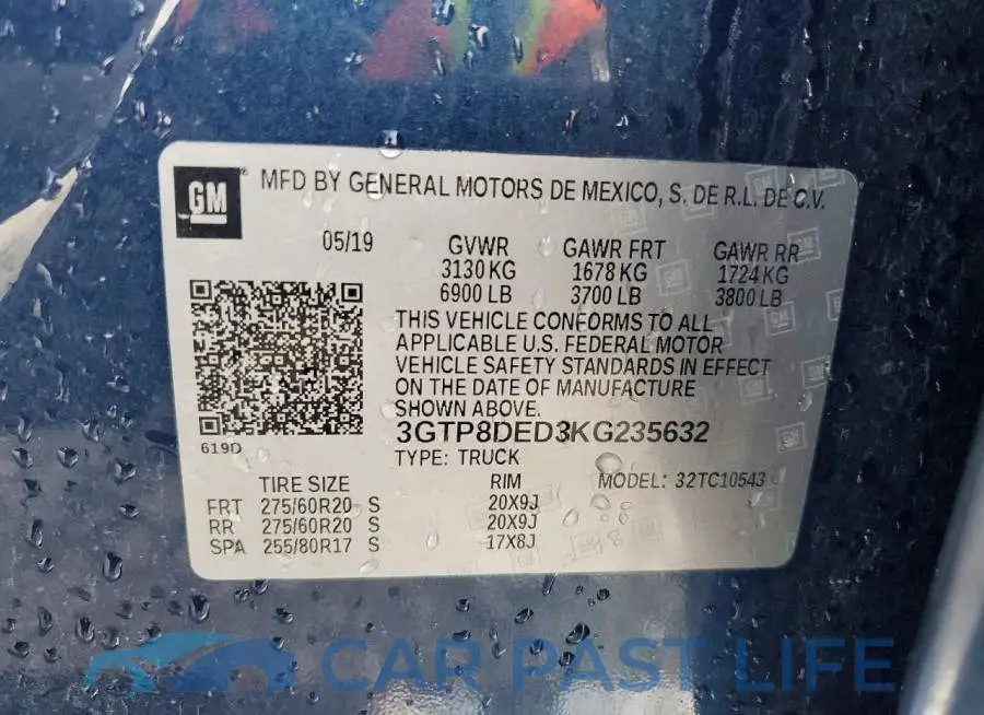 3GTP8DED3KG235632# 12