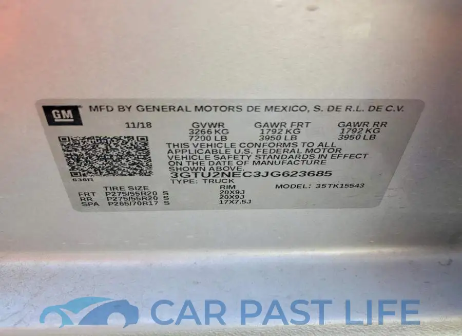 3GTU2NEC3JG623685# 12