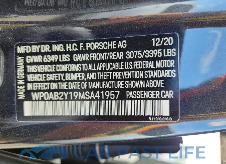WP0AB2Y19MSA41957# 12
