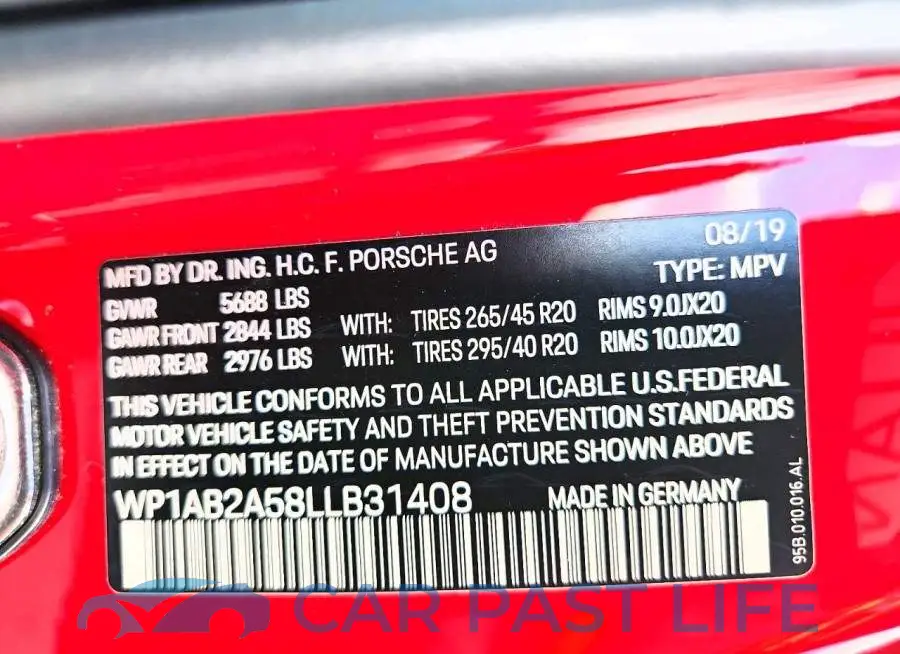 WP1AB2A58LLB31408# 13