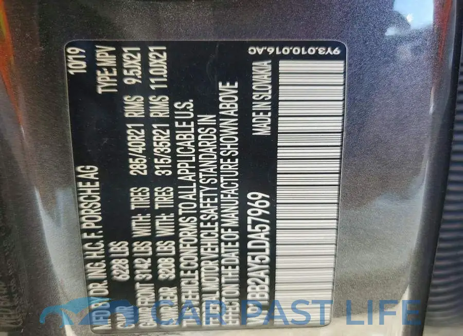 WP1BB2AY5LDA57969# 13
