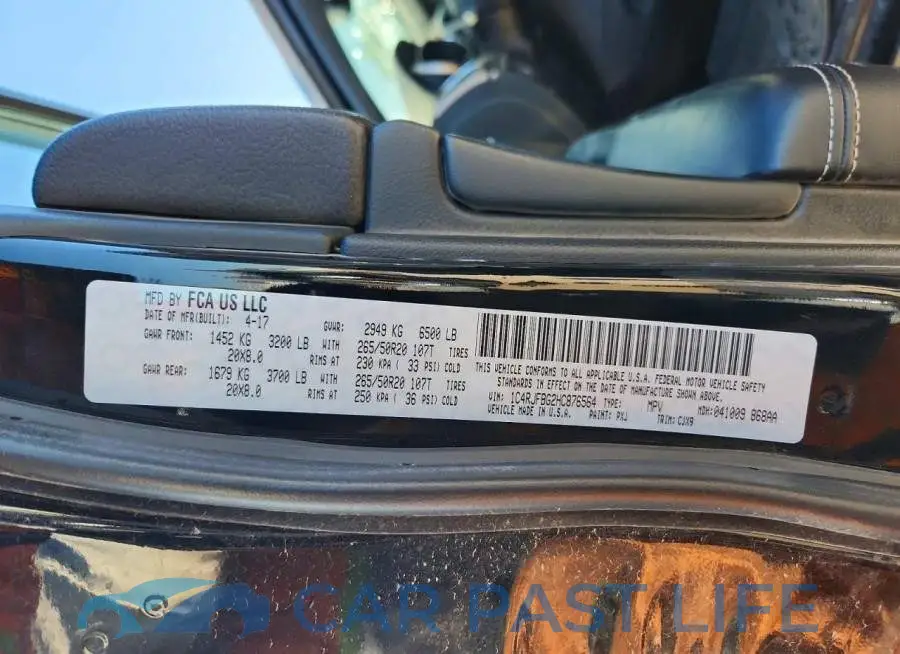 1C4RJFBG2HC876564# 13