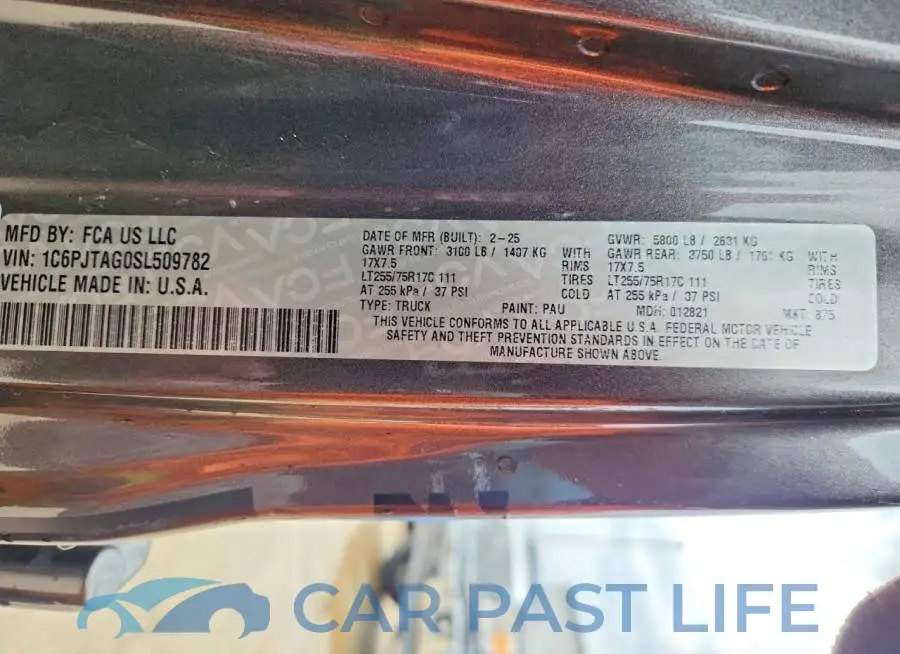 1C6PJTAG0SL509782# 12