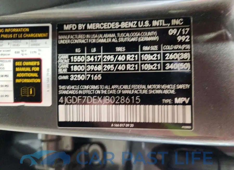 4JGDF7DEXJB028615# 13