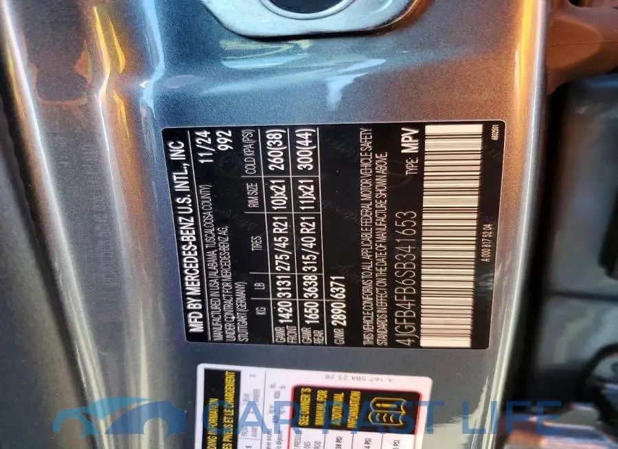 4JGFB4FB6SB341653# 13