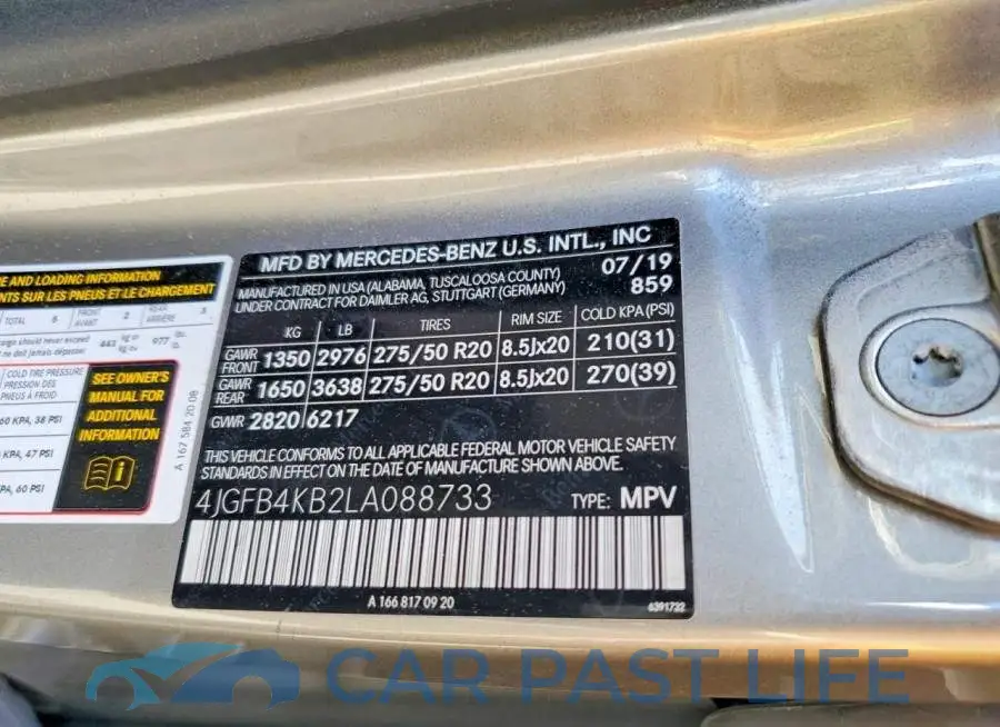 4JGFB4KB2LA088733# 12