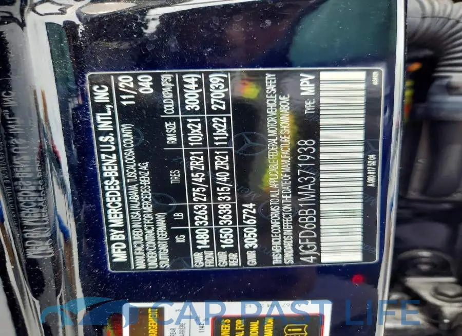 4JGFD6BB1MA371938# 13