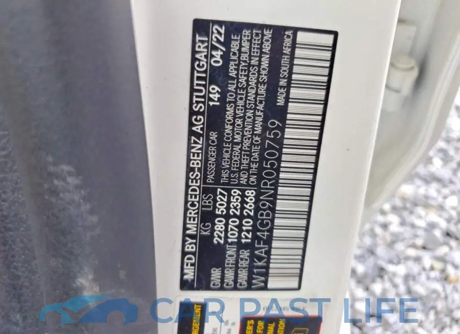 W1KAF4GB9NR050759# 12