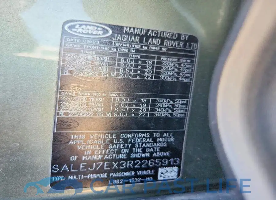 SALEJ7EX3R2265913# 12