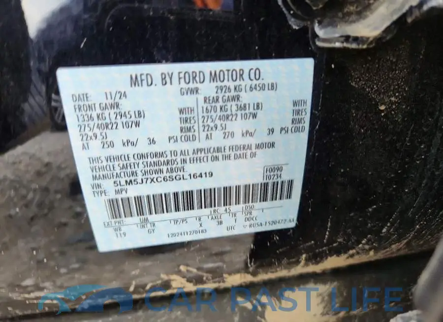 5LM5J7XC6SGL16419# 13