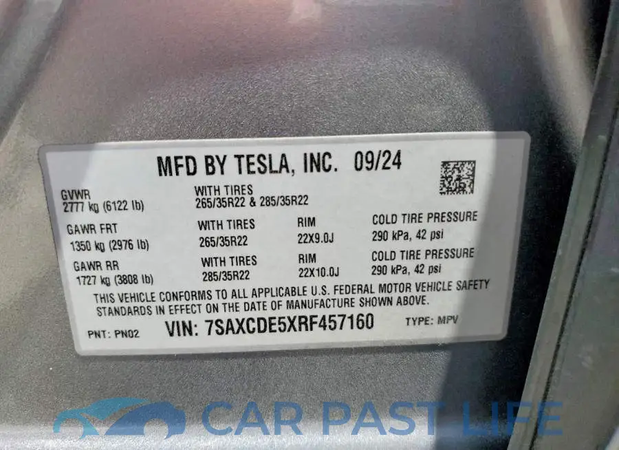 7SAXCDE5XRF457160# 12