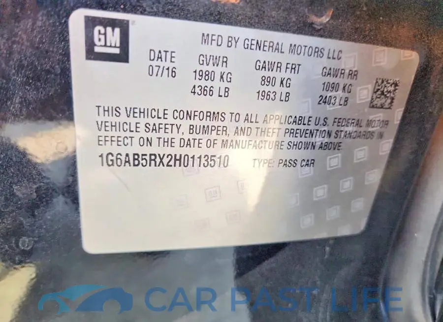 1G6AB5RX2H0113510# 12