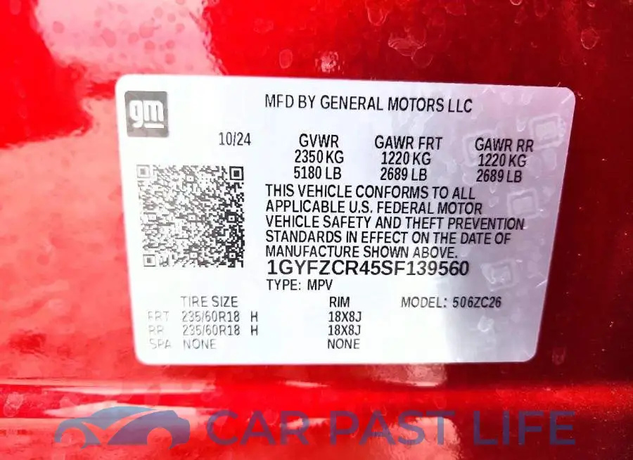 1GYFZCR45SF139560# 13