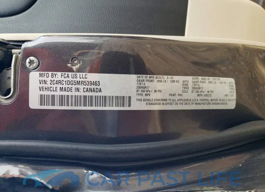 2C4RC1DG5MR539463# 13