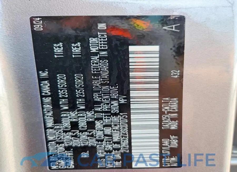 2T2HGCEZ3SC070751# 13