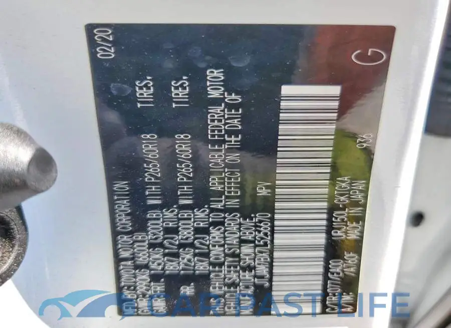 JTJAM7BX7L5256670# 13