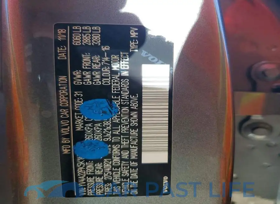 YV4A22PK5K1465160# 13