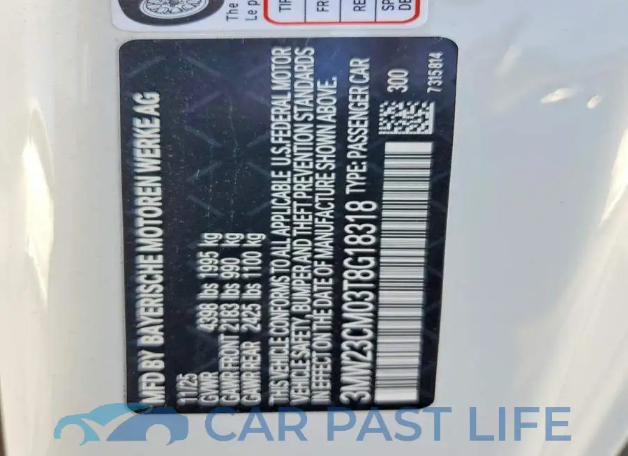 3MW23CM03T8G18318# 12